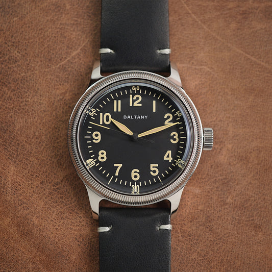 Baltany A11 Retro WWII Military S2031B 38mm Black Dial