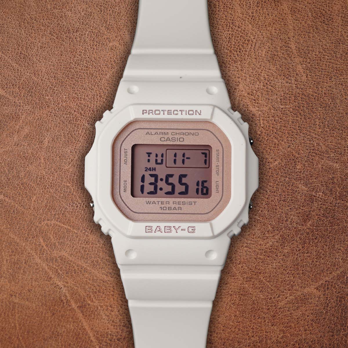 Casio Baby-G 37.9mm BGD-565SC-4 Resin White Pastel Case Pink Dial