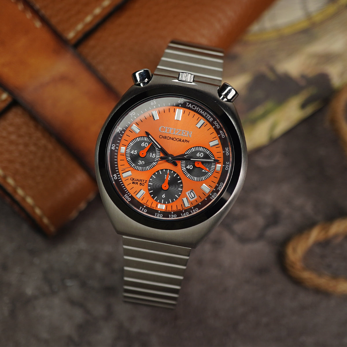 Citizen Tsuno Chrono Bullhead AN3660-81X Orange Dial