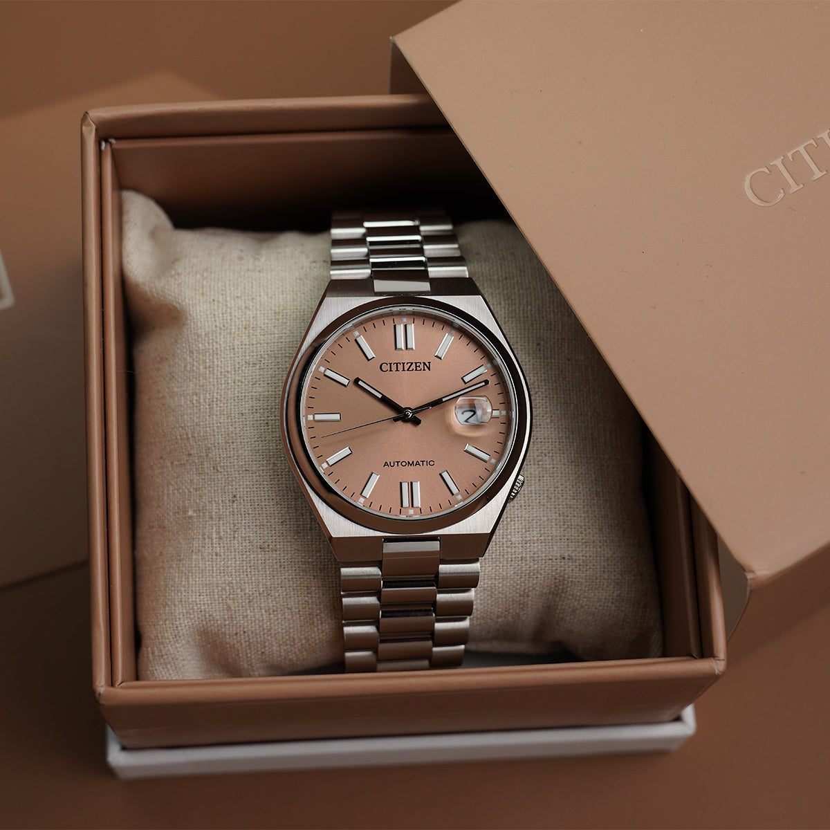 Citizen Tsuyosa NJ0158-89Y X Pantone Sand Brown Dial