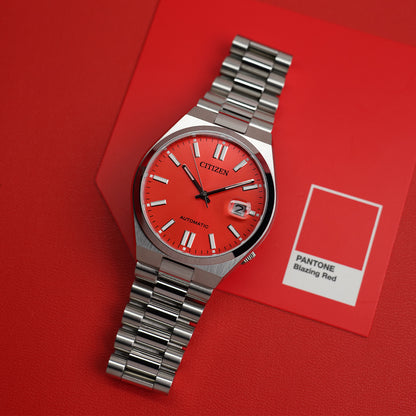 Citizen Tsuyosa NJ0158-89W X Pantone Blazing Red Dial