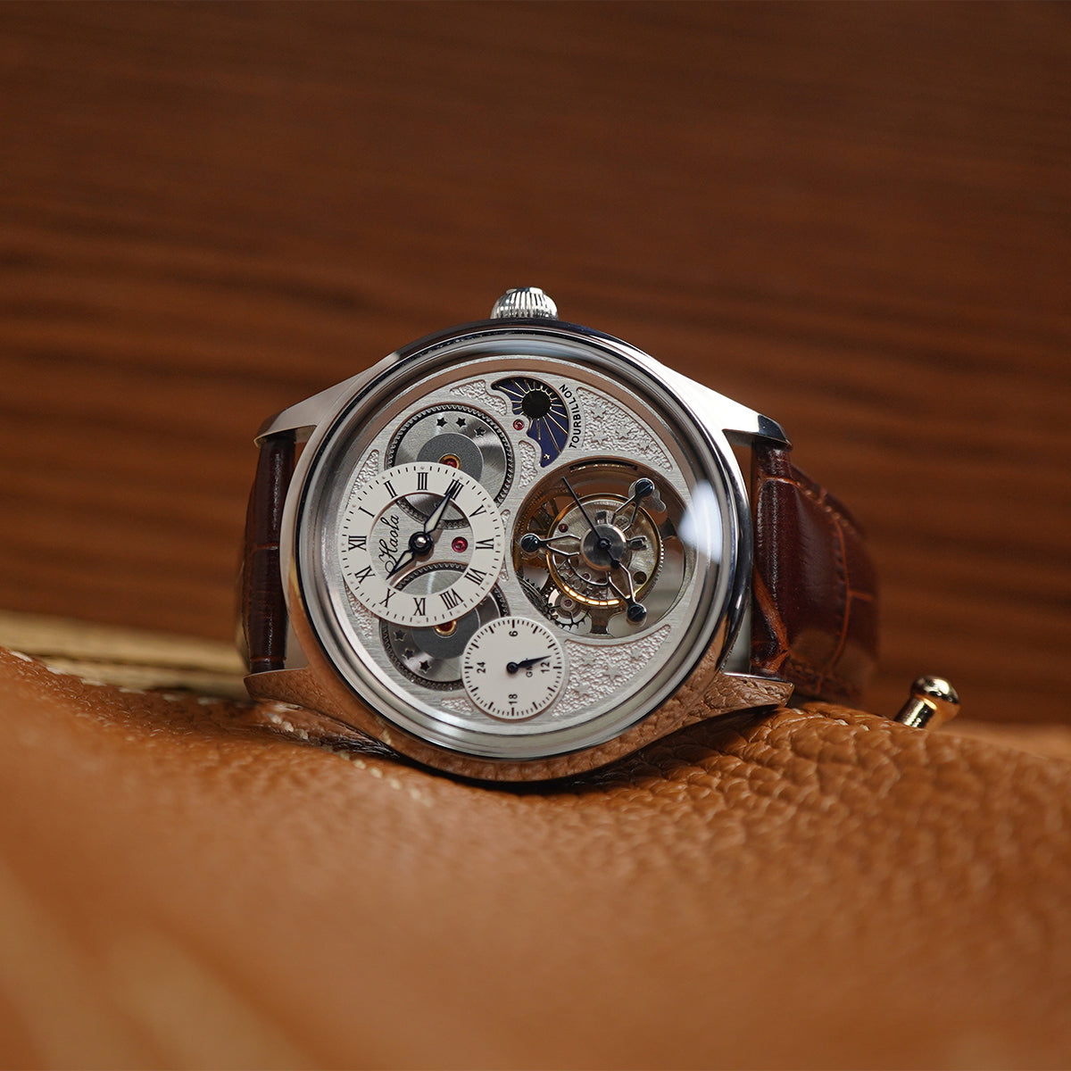 Haofa GMT Sapphire Tourbillon Watch Day & Night 1036-1