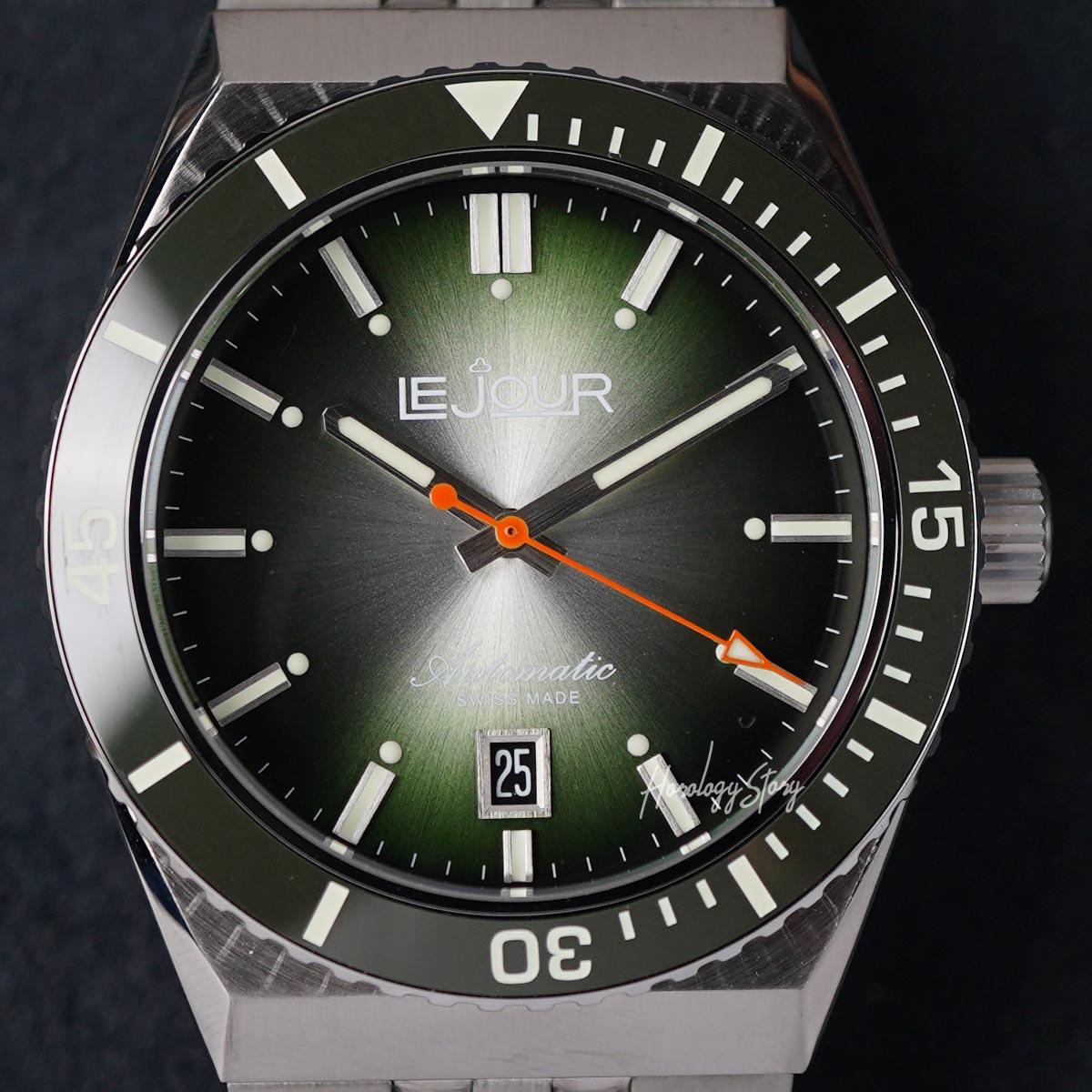 Le Jour Delmare Green Sunray Dial