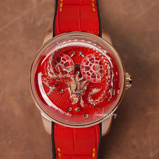 LUCKY HARVEY Red Enamel Dragon Limited 100 Pcs