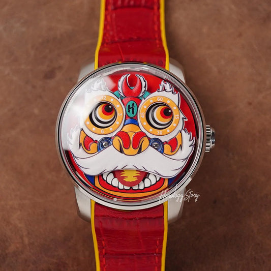 LUCKY HARVEY Red Lion Rolling Eyes Automatic