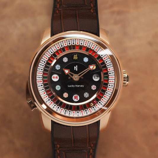 LUCKY HARVEY Player Series Poker Roulette Rosegold