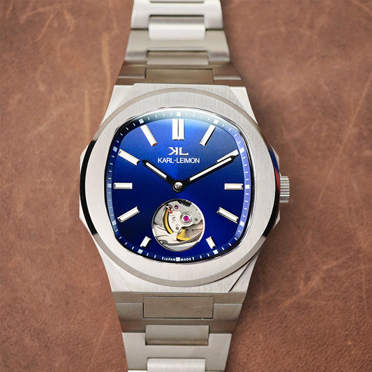 Karl-Leimon Majesty Blue Open Heart Automatic