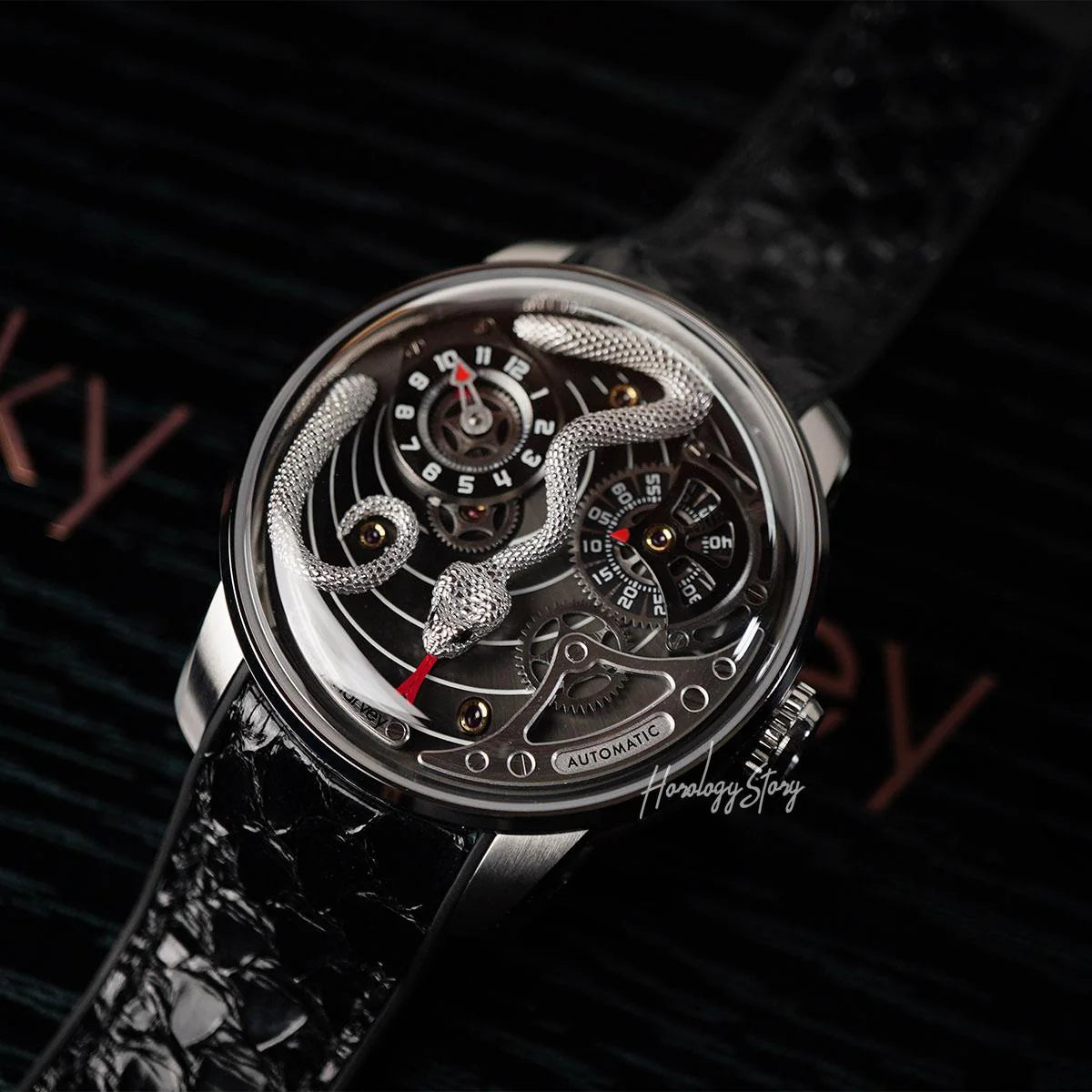 LUCKY HARVEY Silver Snake Automatic