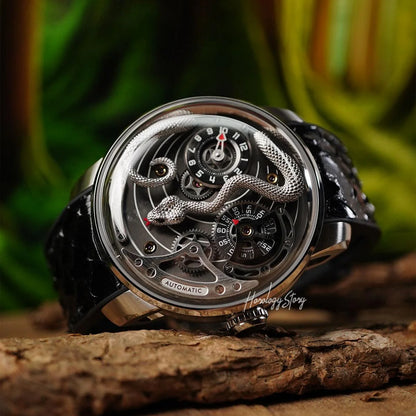 LUCKY HARVEY Silver Snake Automatic