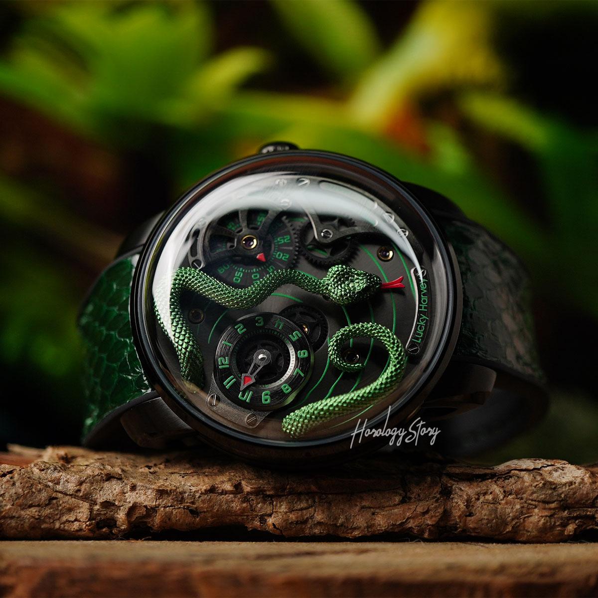 LUCKY HARVEY Green Snake Automatic