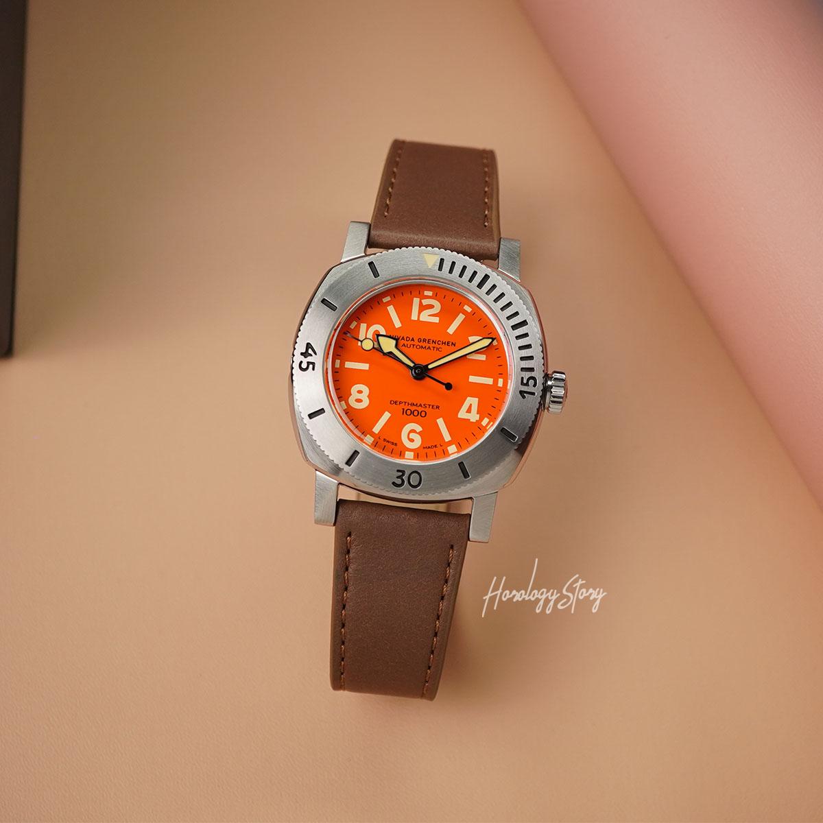 Nivada Grenchen Depthmaster Orange