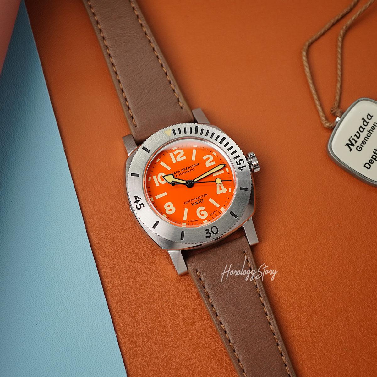 Nivada Grenchen Depthmaster Orange