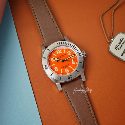 Nivada Grenchen Depthmaster Orange