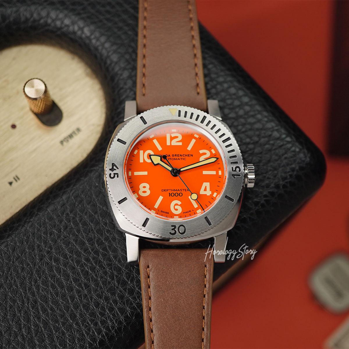 Nivada Grenchen Depthmaster Orange