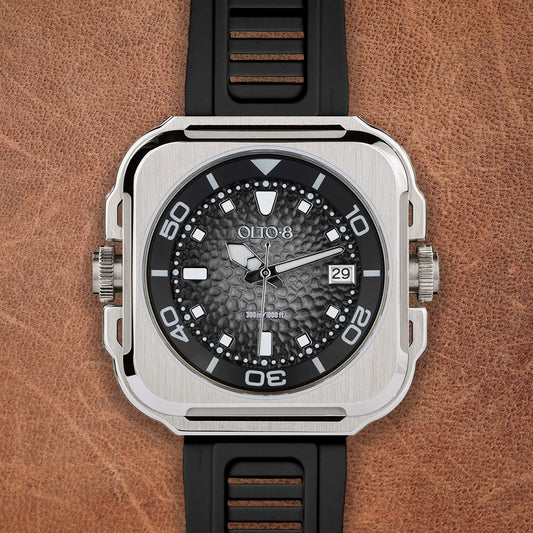 Olto-8 Coral Steward Shadow Black Textured Dial Automatic