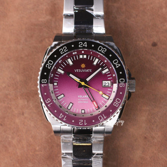 Vesuviate Volare 41mm GMT Purple Dial