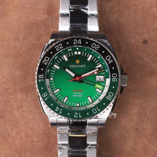 Vesuviate Volare 41mm GMT Green Dial