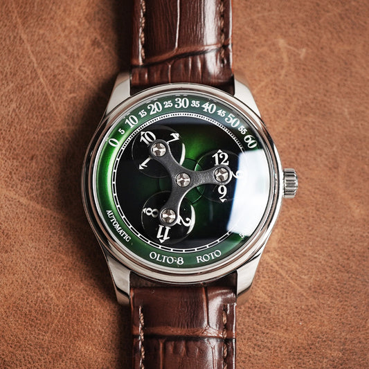 Olto-8 Roto Wandering Hour Jade Green (Upgraded Dial)