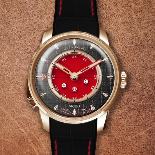 LUCKY HARVEY Player Series Sic Bo Red Automatic Rosegold