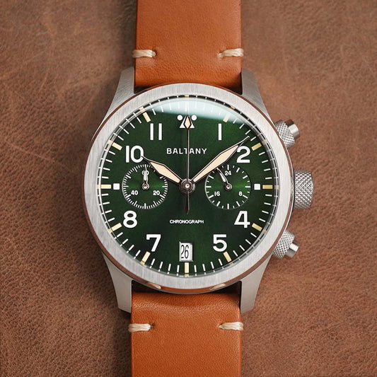 Baltany Military Chronograph S5057 39mm Green Dial